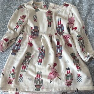 Cream Nutcracker Print Dress